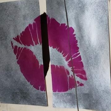 סטנסיל נשיקה נשיקה - שפתיים עשה זאת בעצמך ד 'קור סטנסילים גדולים ויניל הטובים ביותר לציור על