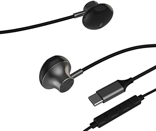 VANRESS USB C אוזניות, אוזניות מסוג C אוזניות סטריאו HIFI באוזן עם בקרת מיקרופון/נפח, עבודה עבור Google Pixel 6/5/4/3/2/XL,