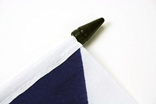דגל AZ דגל קובה דגל שולחן 5 '' x 8 '' - דגל שולחן קובני 21 x 14 סמ - מקל פלסטיק שחור ובסיס