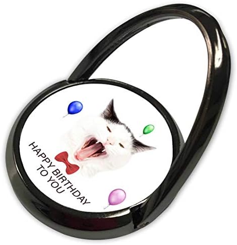 עיצוב אלכסיס של 3DROSE - יום הולדת שמח - חתול מקסים שר לך שיר יום הולדת שמח. מתנה מצחיקה - טבעת טלפון
