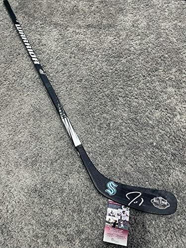 ג'ורדן אברלה סיאטל קראקן חתום על חתימה הוקי מקל עם חתימה עם חתימה עם חתימה - מקלות NHL עם חתימה
