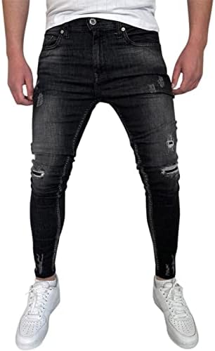 Miashui Boys בגדי חורף בגודל 6 רגליים מזדמנות רגליים פתוחות ארוג מכנסיים טחונים מכנסי ג'ינס מג'ינס גברים