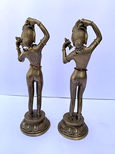 פליז פסל אמבטיה הודי, נשים אינדיאניות לוקחות פסל אמבטיה, צלמיות פיסול אשת פליז