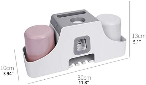 TFIIEXFL מחזיק שיניים מחזיק מברשת שיניים רכוב על קיר רכוב וקיר משחת שיניים ערכת מברשת שיניים 3 חריצים, מתקן