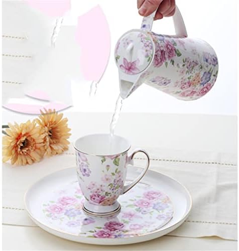 פרח HDRZR עצם עצם סין סט תה עם מגש סט כוס קרמיקה סט קיבולת גדולה סט תה תה ביתי