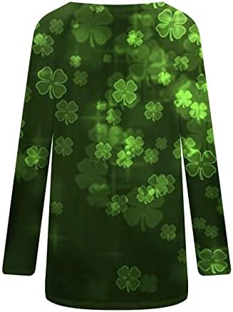חולצות יום פתיחות סנט חולצות טוניקות לנשים ללבוש עם חותלות ירוקות איריות חולצת טשס לבושות למסיבת ערב