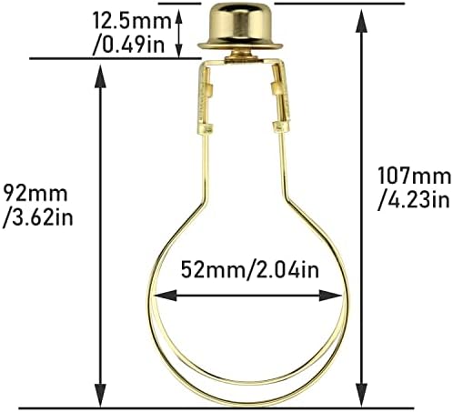 4 יחידות זהב אור הנורה קליפ מנורת צל עגול קליפ על מנורת צל מתאם עבור עשה זאת בעצמך מנורת פרויקטים