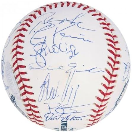 2008 קבוצת ינקי ניו יורק חתמה על בייסבול דרק ג'טר מריאנו ריברה שטיינר - כדורי בייסבול חתימה