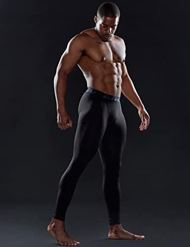 מכנסי דחיסה תרמית לגברים של אתליו, טייץ ריצה אתלטי וחותלות ספורט, תחתית שכבת בסיס חורף