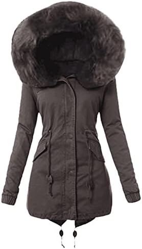מעיל גברות ברדס של פרגיות מעיל נשים מעיל נשים חורף חורף ז'קט ארוך עבה