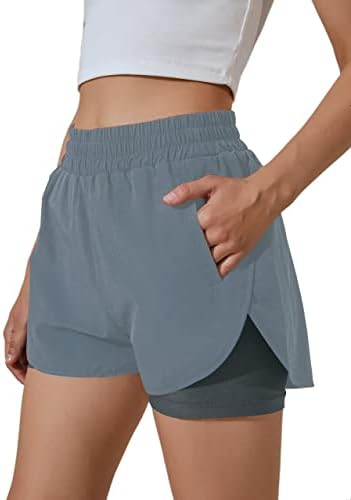 מכנסיים קצרים של BMJL לנשים רצועות אלסטיות מותניים מותניים גבוה