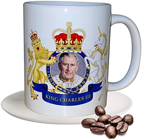 ליפסי קינג צ'ארלס השלישי הכתרת מזכרות, ספל הכתרת המלך צ'ארלס השלישי, 350 מל קרמיקה מלך ספל הקפה של בריטניה