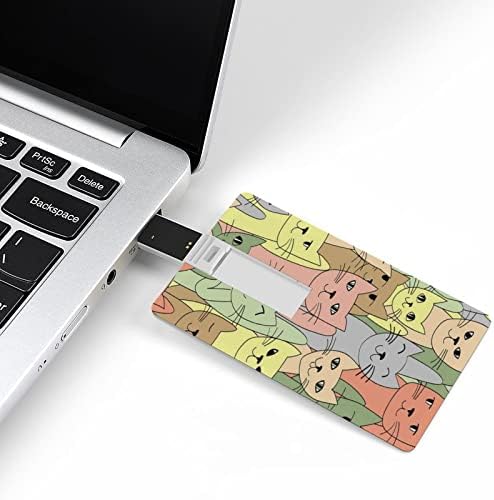 מצחיק כרטיסי חתולים מצחיקים USB 2.0 כונן הבזק 32 גרם/64 גרם דפוס מודפס מצחיק