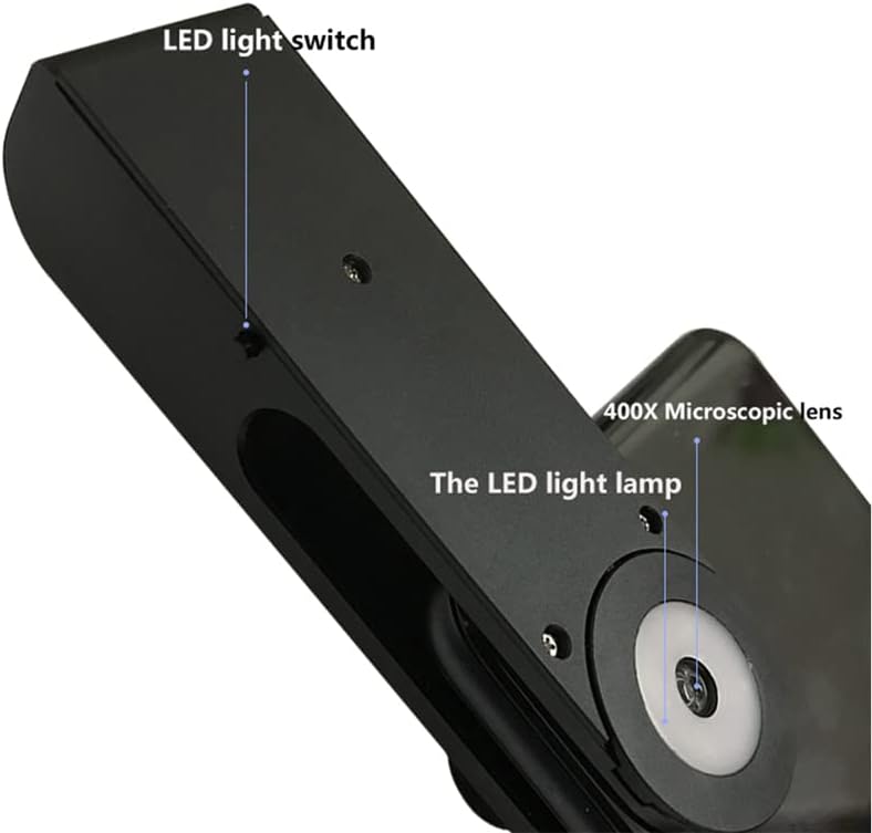 עדשת מיקרוסקופ של Handyman_FC 400X לאייפון לאייפון אנדרואיד טלפון אוניברסלי HD עדשת מצלמה הגדלה גבוהה אור LED שימוש