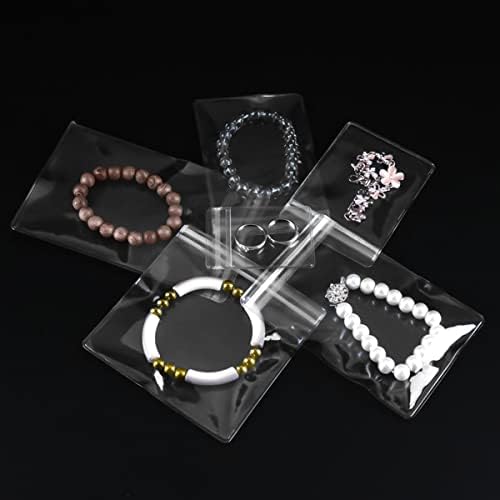עגילי תכשיטים אנטי -ויטרתיים עגילי אריזה כיס אחסון 100 יח 'PVC תכשיטים ברורים שקיות רוכסן אנטי חמצון 2 x 2.8