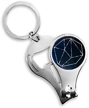 כוכב כחול קריסטל יקום שמיים פנטזיה פנטזיה ניפר טבעת טבעת מפתח בקבוקי שרשרת פותחן
