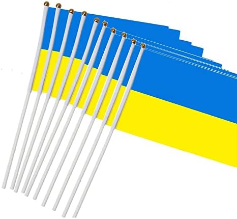 ארקים 5/10 יחידות אוקראינה דגל גל יד אוקראינה דגלים לאומיים אוקראינים אוקראינה דגל כיס מיני 14 * 21