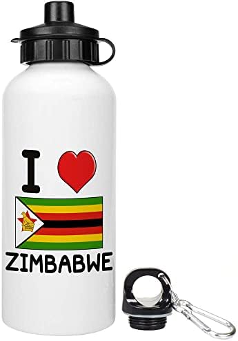 Azeeda 600ml 'אני אוהב זימבבואה' בקבוק מים / שתייה לשימוש חוזר