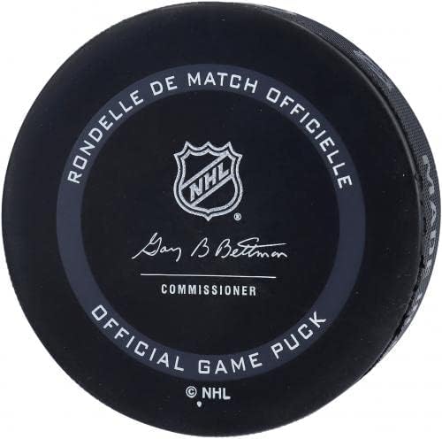 אדם לרסון סיאטל קרקן חתימה 2021-22 עונת הפתיחה המשחק הרשמי של Puck - חתימה NHL Pucks