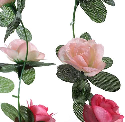 Miracliy 8 חבילה 65 רגל קישוטי גרלנד פרחים פרחים מלאכותיים מפלסטיק לקישוט חתונה