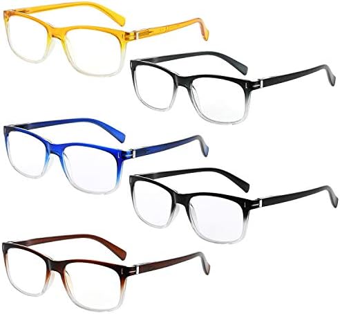 Eyekepper משקפי קריאה של 5 חבילות קריאת אופנה משקפי ראייה גברים נשים +3.00