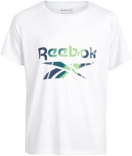חולצת טריקו פעילה של ריבוק בנים-2 חבילות חולצת ביצועים בכושר יבש לבנים-ילדים ספורט ספורטיבי