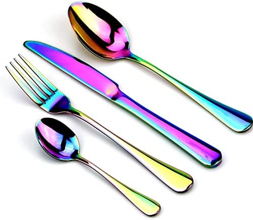 1 pcs יצירתי פלדת אל חלד צבעונית סכום קשת ארוחת ערב סכין סכין טיול כלי אוכל