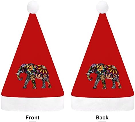 פרחוני פיל חג המולד כובע סנטה כובעי חג המולד עץ קישוטי חג דקור מתנות למבוגרים נשים משפחת גברים
