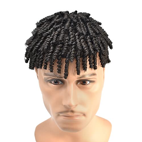 קצר האפרו קינקי מתולתל פאה עבור שחור גברים סרוגה צמות ברזילאי שיער טבעי תחליפי אפריקאי אמריקאי גברים