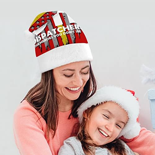אמריקאי צהוב דגל 911 שולחי חג המולד כובע סנטה כובעי חג המולד עץ קישוטי חג דקור מתנות למבוגרים נשים משפחת גברים