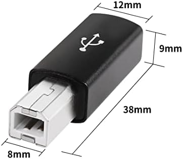 Yacsejao USB C ל- USB B מתאם 4-חבילות USB C נקבה למדפסת מתאם ממיר זכר תואם למדפסות MIDI ， PANO חשמלי