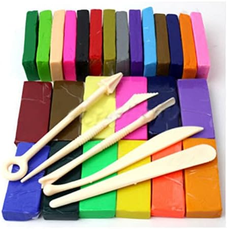 32 צבעים של אפוי חימר, רך דוגמנות חימר ערכת עשה זאת בעצמך עם 5 פיסול כלים, אמנות אמנות מתנה הטובה ביותר למתחילים