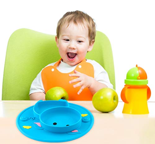 תינוק מחולק צלחת סיליקון - נייד החלקה ילד האכלת צלחת יניקה לילדים תינוקות וילדים משלוח תינוק ארוחת ערב