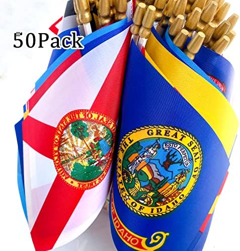 ליבוטי 50 דגלי מדינה סט על מקל עץ קטן מיני דגלי כף יד לכיתה, 5 על 8 אינץ