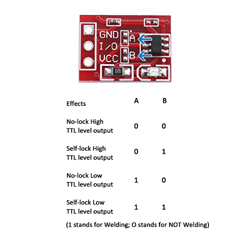 10 pcs TTP223 מודול כפתור מגע קיבולת מנעול עצמי-נעילה/נעילה עצמית לינעון