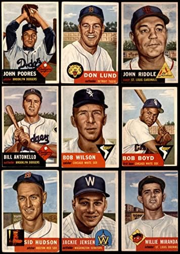 1953 Topps Baseball Numbell Numbel Numble SET VG/EX