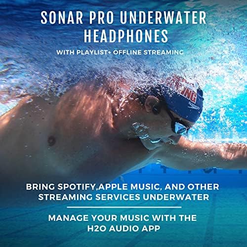 H2O Audio Sonar Pro Streaming Streaming מוסיקה אטומה למים עמיד למים אוזניות הולכה עצם