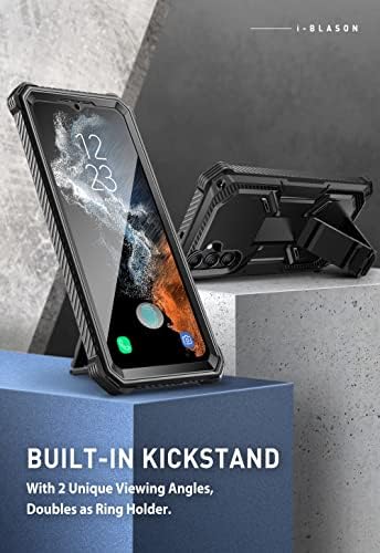 I-Blason Armorbox עבור Samsung Galaxy A54 5G Case עם Cickstand & Belt Clip Clip נרתיק, מארז פגוש
