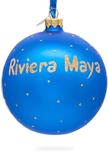 פארק שעשועים בריביירה מאיה, פלאיה דל כרמן, מקסיקו כדור זכוכית קישוט חג המולד 4 אינץ