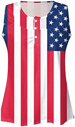 4 ביולי טוניקת חולצות לנשים אמריקאי דגל להסתיר בטן חולצות קיץ מזדמן קצר שרוול כפתור עד צווארון חולצה למעלה