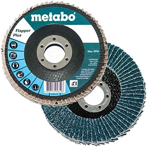 Metabo 629424000 6 x 7/8 פלאפר פלוס דיסקים דש שוחקים 80 חצץ, 10 חבילה