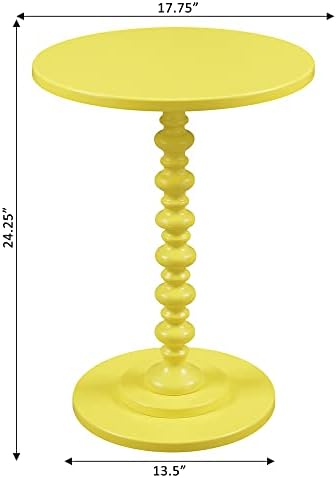 מושגי נוחות שולחן ציר פאלם ביץ', צהוב