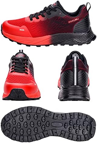 נעלי ריצה של שביל גברים של Eisrumu, נעלי טיול קלות משקל נושם נעלי ספורט חיצוניות מחוץ לכביש נעלי ספורט בשטח
