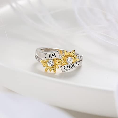 הגדר טבעת בשבילך Bicolor i טוב עם Diamond Daisy E-Nough אופנה אנגלית AM טבעות טבעות טרנדיות לנשים