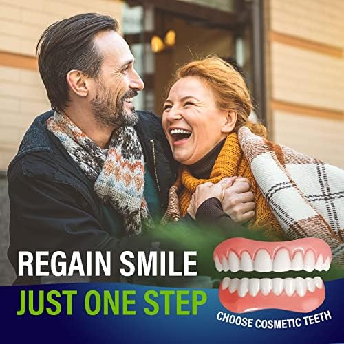 Fccassiel שיניים מזויפות, שיניים קוסמטיות, נוחות תותבת לסת עליונה ותחתונה, הגן על השיניים שלך,