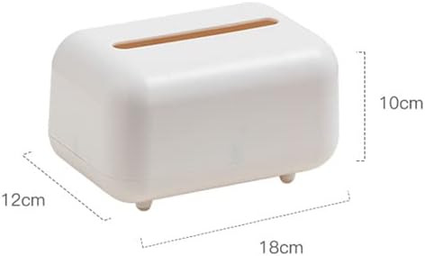 קופסת רקמות פלסטיק לבן, מתקן נייר טואלט מלבני עם קפיץ מובנה, מחזיק מפית פשוט מודרני שולחן כתיבה ביתית
