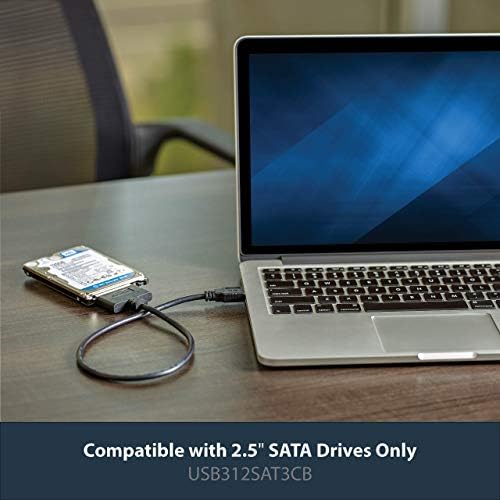 Startech.com M.2 SSD עד 2.5 אינץ 'מתאם SATA - M.2 NGFF לממיר SATA - 7 ממ ירוק ו- USB 3.1 עד 2.5