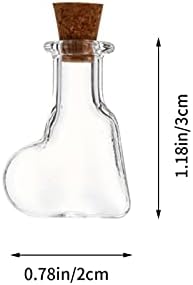 זכוכית Vicasky קישוטים צלולים 50 יחידות זכוכית משאלה לבקבוק בקבוקי בקבוקי סחף בקבוקי צנצנות קטנטנות בקבוקונים