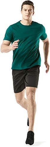 גברים של ריצה ספורט חולצות, דינמי כותנה ספורט כושר חולצות, מהיר יבש אימון קצר שרוול חולצות