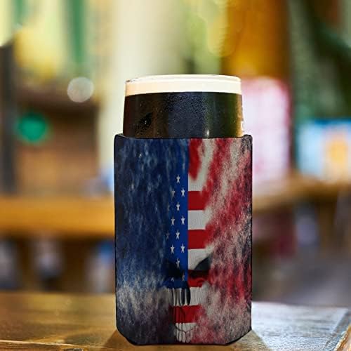 כועס אמריקאי דגל גולגולת לשימוש חוזר כוס שרוולים אייס קפה מבודד מחזיק כוס עם חמוד דפוס עבור חם קר משקאות